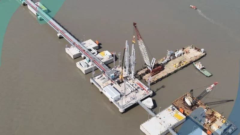 Puerto Rosales sumó un nuevo avance en la ampliación de su infraestructura para exportar petróleo